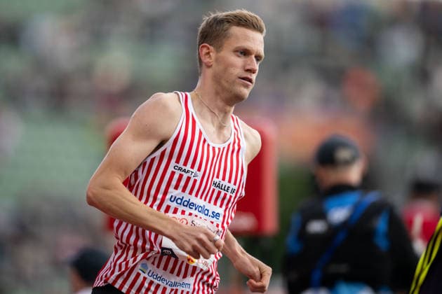 260610 Benjamin Aberg of Sweden competes in men™s 800 meter national final during the Diamond League athletics competition Bislett Games on June 10, 2026 in Oslo. Photo: Marius Simensen BILDBYRAN COP 238 MM0071 bbeng friidrett friidrott athletics diamond league bislett games 2026 bislett games sverige