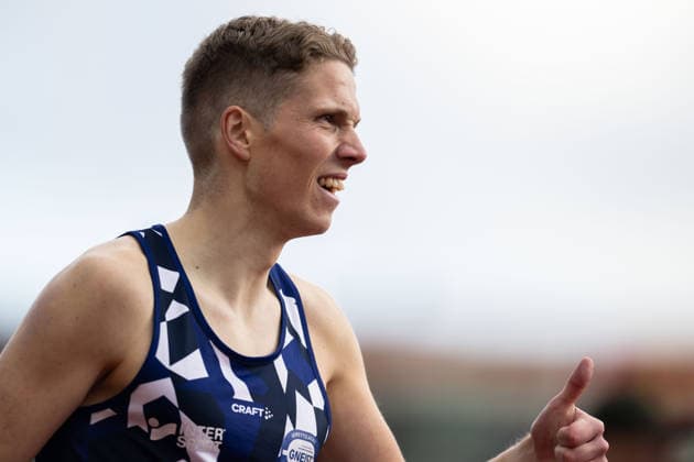 260610 Andreas Fantoft of Norway after men™s 800 meter national final during the Diamond League athletics competition Bislett Games on June 10, 2026 in Oslo. Photo: Marius Simensen BILDBYRAN COP 238 MM0071 bbeng friidrett friidrott athletics diamond league bislett games 2026 bislett games sverige