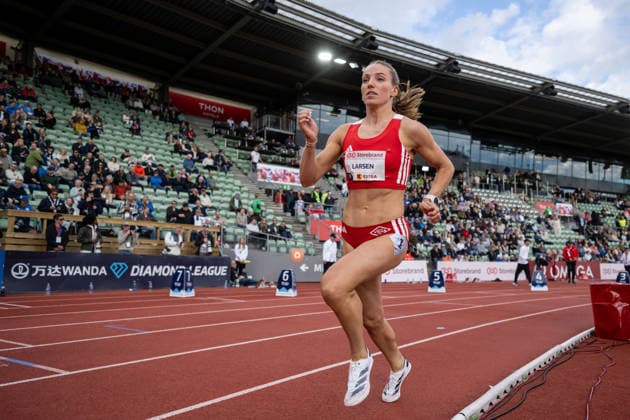 260610 Hanna Larsen of Norway competes in women™s 800 meter during the Diamond League athletics competition Bislett Games on June 10, 2026 in Oslo. Photo: Jon Olav Nesvold BILDBYRAN COP 217 MM0071 bbeng friidrett friidrott athletics diamond league bislett games 2026 bislett games norge norway