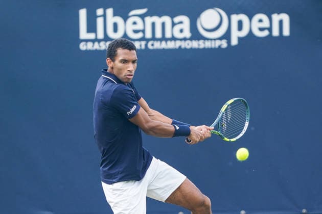 2026-06-10 - Libema Open 2026 ROSMALEN, NETHERLANDS - JUNE 10: Felix Auger-Aliassime of Canada during the Libema Open 2026 at the Autotron on June 10, 2026 in Rosmalen, Netherlands Rosmalen Autotron Netherlands Content not available for redistribution in The Netherlands directly or indirectly through any third parties. Copyright: xAndrexWeeningx