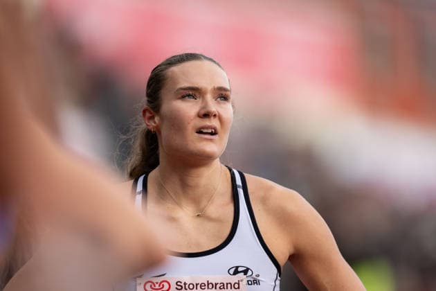 260610 Amanda Froynes of Norway after women™s 800 meter national during the Diamond League athletics competition Bislett Games on June 10, 2026 in Oslo. Photo: Marius Simensen BILDBYRAN COP 238 MM0071 bbeng friidrett friidrott athletics diamond league bislett games 2026 bislett games norge norway