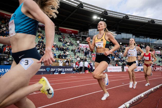 260610 Josefin Heier of Norway competes in women™s 800 meter national during the Diamond League athletics competition Bislett Games on June 10, 2026 in Oslo. Photo: Jon Olav Nesvold BILDBYRAN COP 217 MM0071 bbeng friidrett friidrott athletics diamond league bislett games 2026 bislett games norge norway
