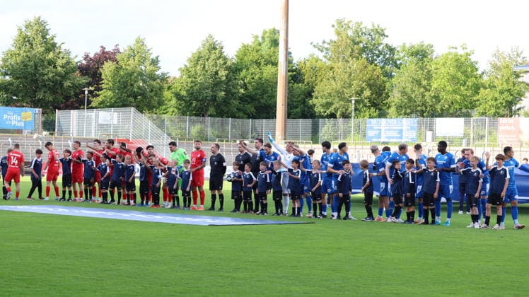 10.06.2026, xrekx, Fussball Relegation Regionalliga Suedwest , FK Pirmasens - VfR Mannheim v.l. (DFL DFB REGULATIONS PROHIBIT ANY USE OF PHOTOGRAPHS as IMAGE SEQUENCES and or QUASI-VIDEO) Pirmasens