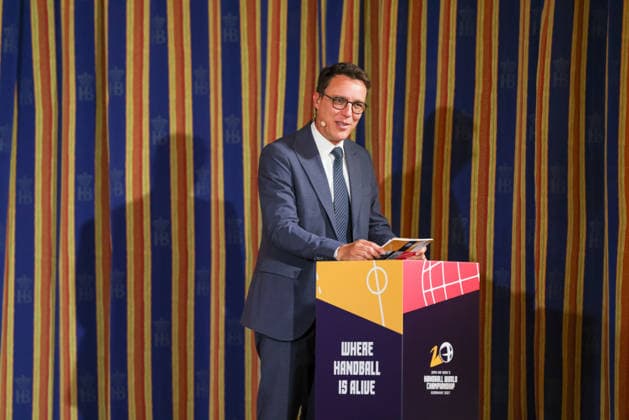 Patric Strub (Competetions Director IHF), GER, Auslosung zur IHF Handball-Weltmeisterschaft der Maenner 2027, 10.06.2026, GER, Auslosung zur IHF Handball-Weltmeisterschaft der Maenner 2027, 10.06.2026 Muenchen