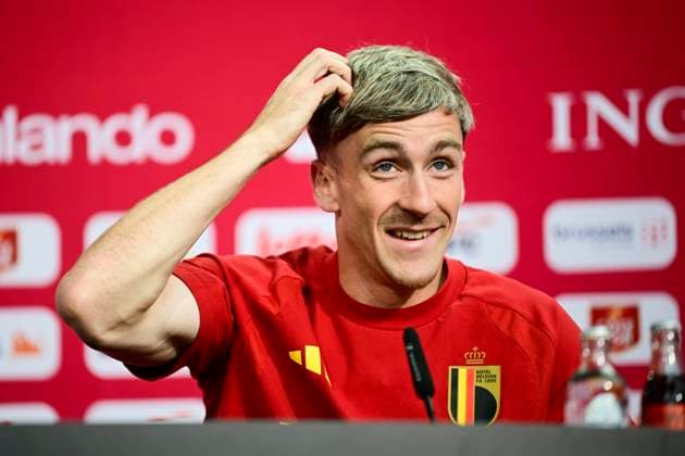 Belgian national football team - FIFA World Cup, WM, Weltmeisterschaft, Fussball 2026 - media activities 10 06 2026 RENTON, UNITED STATES OF AMERICA - JUNE 10 : Saelemaekers Alexis midfielder of Belgium pictured during a press conference, PK, Pressekonferenz at the training grounds of the Belgian national football team during the FIFA World Cup 2026 on June 10, 2026 in Renton, United States of America, 10 06 2026 Renton United States of America  Copyright: xJanxDexMeuleneirx
