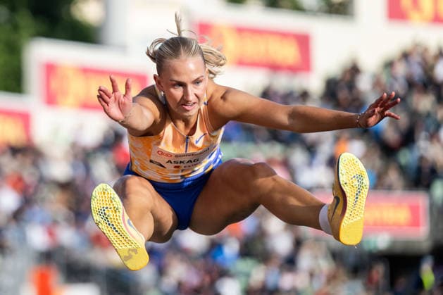 260610 Maja Askag of Sweden competes in women™s triple jump during the Diamond League athletics competition Bislett Games on June 10, 2026 in Oslo. Photo: Jon Olav Nesvold BILDBYRAN COP 217 MM0071 bbeng friidrett friidrott athletics diamond league bislett games 2026 bislett games norge norway sverige