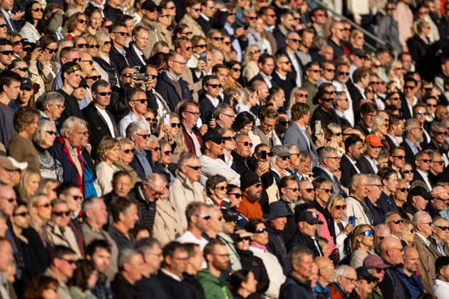 260610 Spectators in the stands during the Diamond League athletics competition Bislett Games on June 10, 2026 in Oslo. Photo: Marius Simensen BILDBYRAN COP 238 MM0071 bbeng friidrett friidrott athletics diamond league bislett games 2026 bislett games norge norway publik