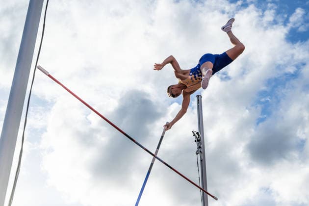260610 Sam Kendricks of USA competes in the men s pole vault during the Diamond League athletics competition Bislett Games on June 10, 2026 in Oslo. Photo: Jon Olav Nesvold BILDBYRAN COP 217 MM0071 bbeng friidrett friidrott athletics diamond league bislett games 2026 bislett games norge norway