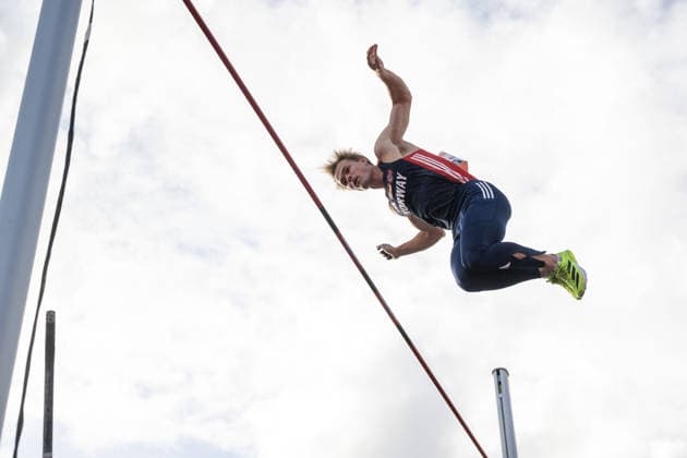 260610 Sondre Guttormsen of Norway competes in men s pole vault during the Diamond League athletics competition Bislett Games on June 10, 2026 in Oslo. Photo: Jon Olav Nesvold BILDBYRAN COP 217 MM0071 bbeng friidrett friidrott athletics diamond league bislett games 2026 bislett games norge norway