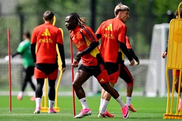 Belgian national football team - FIFA World Cup, WM, Weltmeisterschaft, Fussball 2026 - media activities 10 06 2026 RENTON, UNITED STATES OF AMERICA - JUNE 10 : Doku Jeremy forward of Belgium pictured during a training session of the Belgian national football team during the FIFA World Cup 2026 on June 10, 2026 in Renton, United States of America, 10 06 2026 Renton United States of America  Copyright: xJanxDexMeuleneirx
