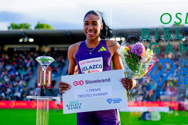 Athletics Bislett Games 2026 Oslo 20260610 Davisleydi Velazco from Cuba won the womens three-step Diamond League event at the Bislett Games at Bislett Stadium in Oslo Photo Beate Oma Dahle NTB Oslo Norway EDITORIAL USE ONLY RESTRICTED USE FOR BETTING COMPANIES  Copyright: xBeatexOmaxDahlex xNTBx