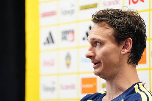 DALLAS, SWEDEN 20260610 Hjalmar Ekdal during the press conference, PK, Pressekonferenz when the men s national team, Nationalteam trains at FC Dallas Stadium on Wednesday ahead of the start of the World Cup.