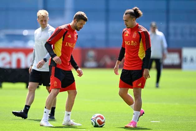 Belgian national football team - FIFA World Cup, WM, Weltmeisterschaft, Fussball 2026 - media activities 10 06 2026 RENTON, UNITED STATES OF AMERICA - JUNE 10 : Mechele Brandon defender of Belgium and Theate Arthur defender of Belgium pictured during a training session of the Belgian national football team during the FIFA World Cup 2026 on June 10, 2026 in Renton, United States of America, 10 06 2026 Renton United States of America  Copyright: xNicoxVereeckenx