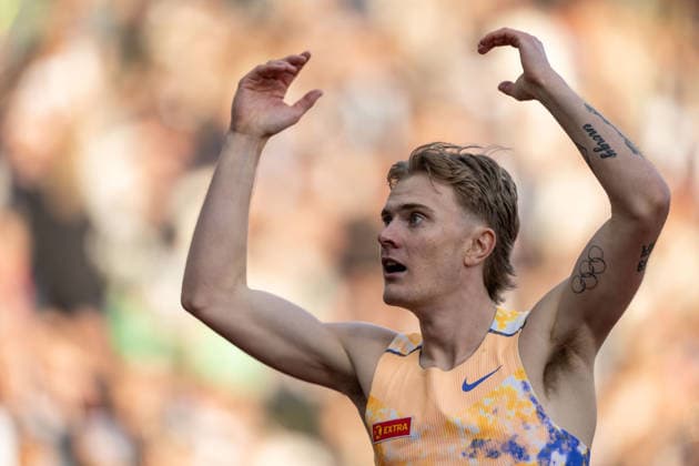 260610 Tobias Gronstad of Norway after competing in men™s 800 meter during the Diamond League athletics competition Bislett Games on June 10, 2026 in Oslo. Photo: Marius Simensen BILDBYRAN COP 238 MM0071 bbeng friidrett friidrott athletics diamond league bislett games 2026 bislett games norge norway