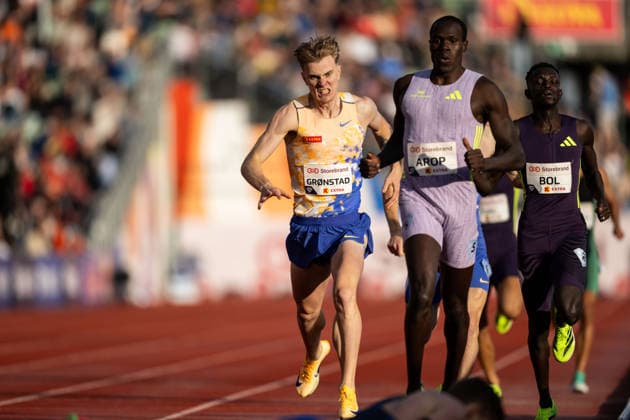 260610 Tobias Gronstad of Norway competes in men™s 800 meter during the Diamond League athletics competition Bislett Games on June 10, 2026 in Oslo. Photo: Marius Simensen BILDBYRAN COP 238 MM0071 bbeng friidrett friidrott athletics diamond league bislett games 2026 bislett games norge norway