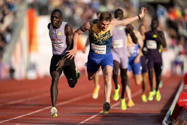 260610 Cooper Lutkenhaus of USA competes in men™s 800 meter during the Diamond League athletics competition Bislett Games on June 10, 2026 in Oslo. Photo: Marius Simensen BILDBYRAN COP 238 MM0071 bbeng friidrett friidrott athletics diamond league bislett games 2026 bislett games norge norway