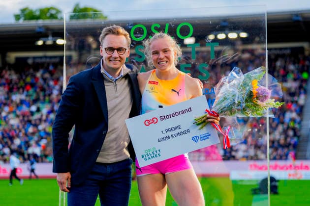 Athletics Bislett Games 2026 Oslo 20260610 Henriette Jaeger won the Diamond League womens 400m event at the Bislett Games at Bislett Stadium in Oslo Photo Beate Oma Dahle NTB Oslo Norway EDITORIAL USE ONLY RESTRICTED USE FOR BETTING COMPANIES  Copyright: xBeatexOmaxDahlex xNTBx