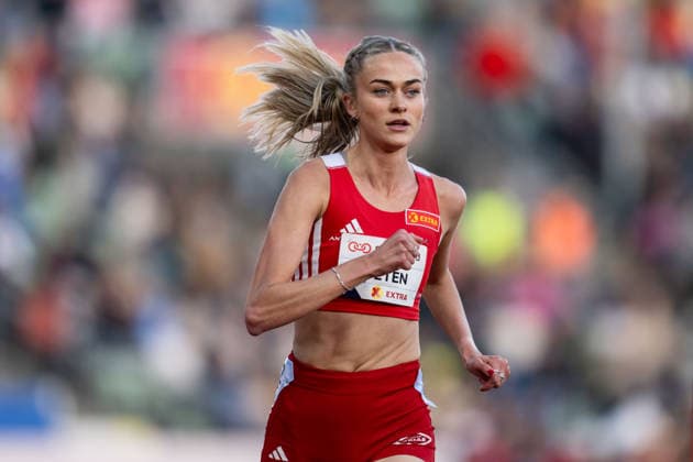 260610 Amalie Saeten of Norway competes in women™s 3000 meter during the Diamond League athletics competition Bislett Games on June 10, 2026 in Oslo. Photo: Marius Simensen BILDBYRAN COP 238 MM0071 bbeng friidrett friidrott athletics diamond league bislett games 2026 bislett games norge norway