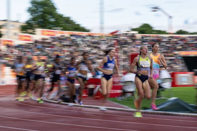 260610 Margot Appleton of USA competes in women™s 3000 meter during the Diamond League athletics competition Bislett Games on June 10, 2026 in Oslo. Photo: Marius Simensen BILDBYRAN COP 238 MM0071 bbeng friidrett friidrott athletics diamond league bislett games 2026 bislett games norge norway