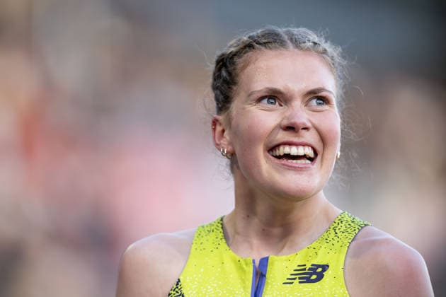 260610 Megan Keith of Great Britain after women™s 3000 meter during the Diamond League athletics competition Bislett Games on June 10, 2026 in Oslo. Photo: Marius Simensen BILDBYRAN COP 238 MM0071 bbeng friidrett friidrott athletics diamond league bislett games 2026 bislett games norge norway