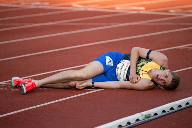 260610 Cooper Lutkenhaus of USA after men™s 800 meter during the Diamond League athletics competition Bislett Games on June 10, 2026 in Oslo. Photo: Jon Olav Nesvold BILDBYRAN COP 217 MM0071 bbeng friidrett friidrott athletics diamond league bislett games 2026 bislett games norge norway