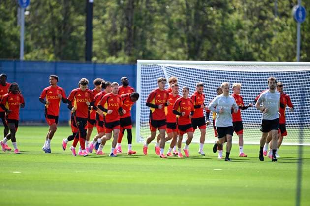 Belgian national football team - FIFA World Cup, WM, Weltmeisterschaft, Fussball 2026 - media activities 10 06 2026 RENTON, UNITED STATES OF AMERICA - JUNE 10 : The players of Belgian National football team pictured during a training session of the Belgian national football team during the FIFA World Cup 2026 on June 10, 2026 in Renton, United States of America, 10 06 2026 Renton United States of America  Copyright: xNicoxVereeckenx