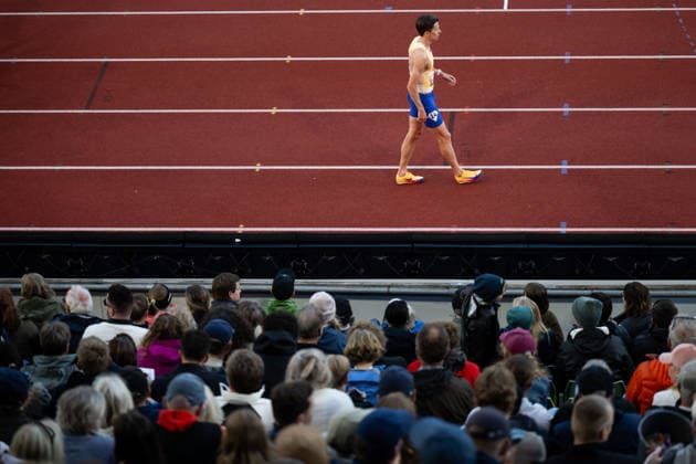 260610 Andreas Almgren of Sweden ahead of men™s 5000 meter during the Diamond League athletics competition Bislett Games on June 10, 2026 in Oslo. Photo: Jon Olav Nesvold BILDBYRAN COP 217 MM0071 bbeng friidrett friidrott athletics diamond league bislett games 2026 bislett games norge norway sverige