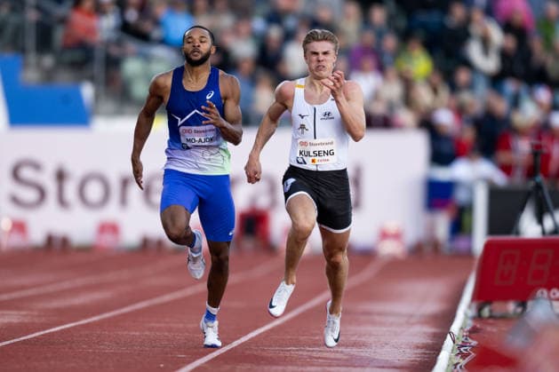 260610 Andreas Ofstad Kulseng of Norway competes in men™s 200 meter during the Diamond League athletics competition Bislett Games on June 10, 2026 in Oslo. Photo: Marius Simensen BILDBYRAN COP 238 MM0071 bbeng friidrett friidrott athletics diamond league bislett games 2026 bislett games norge norway