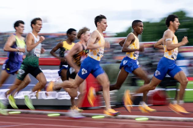 260610 Andreas Almgren of Sweden competes in men™s 5000 meter during the Diamond League athletics competition Bislett Games on June 10, 2026 in Oslo. Photo: Marius Simensen BILDBYRAN COP 238 MM0071 bbeng friidrett friidrott athletics diamond league bislett games 2026 bislett games norge norway
