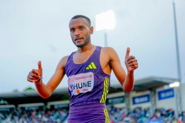 Athletics Bislett Games 2026 Oslo 20260610 Addisu Yihune from Ethiopia won the Diamond League mens 5000m event at the Bislett Games at Bislett Stadium in Oslo Photo Heiko Junge NTB Oslo Norway EDITORIAL USE ONLY RESTRICTED USE FOR BETTING COMPANIES  Copyright: xHeikoxJungex xNTBx