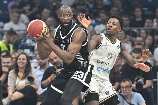 PARTIZAN vs DUBAI BASKETBALL BRUNO FERNANDO vs MCKINLEY WRIGHT IV basketball Partizan vs Dubai basketball playoffs finals of Adriatic ABA league at Beogradska arena, Belrade 10.06.2026 Foto: BASKETBALL, PLAYOFFS FINALS, ADRIATIC ABA LEAGUE, PARTIZAN, DUBAI BASKETBALL Belgrade Belgrade arena Serbia Copyright: xMarkoxMetlas xMNxPressx