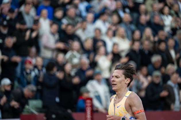 260610 Andreas Almgren of Sweden competes in men™s 5000 meter during the Diamond League athletics competition Bislett Games on June 10, 2026 in Oslo. Photo: Jon Olav Nesvold BILDBYRAN COP 217 MM0071 bbeng friidrett friidrott athletics diamond league bislett games 2026 bislett games norge norway