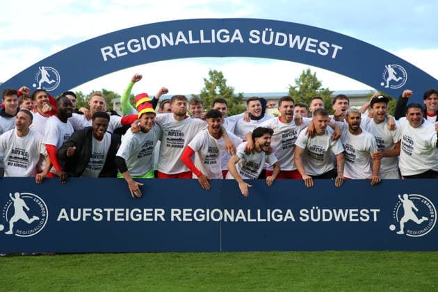 10.06.2026, xrekx, Fussball Relegation Regionalliga Suedwest , FK Pirmasens - VfR Mannheim v.l. Aufsteiger Regioinalliga Suedwest VfR Mannheim (DFL DFB REGULATIONS PROHIBIT ANY USE OF PHOTOGRAPHS as IMAGE SEQUENCES and or QUASI-VIDEO) Pirmasens
