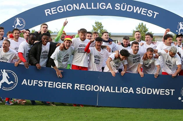 10.06.2026, xrekx, Fussball Relegation Regionalliga Suedwest , FK Pirmasens - VfR Mannheim v.l. Aufsteiger Regioinalliga Suedwest VfR Mannheim (DFL DFB REGULATIONS PROHIBIT ANY USE OF PHOTOGRAPHS as IMAGE SEQUENCES and or QUASI-VIDEO) Pirmasens