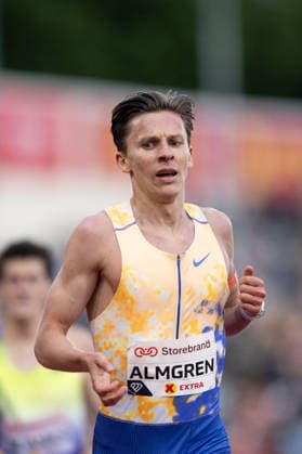 260610 Andreas Almgren of Sweden competes in men™s 5000 meter during the Diamond League athletics competition Bislett Games on June 10, 2026 in Oslo. Photo: Marius Simensen BILDBYRAN COP 238 MM0071 bbeng friidrett friidrott athletics diamond league bislett games 2026 bislett games norge norway