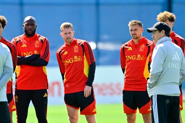 Belgian national football team - FIFA World Cup, WM, Weltmeisterschaft, Fussball 2026 - media activities 10 06 2026 RENTON, UNITED STATES OF AMERICA - JUNE 10 : Lukaku Romelu forward of Belgium and De Bruyne Kevin forward of Belgium pictured during a training session of the Belgian national football team during the FIFA World Cup 2026 on June 10, 2026 in Renton, United States of America, 10 06 2026 Renton United States of America  Copyright: xJanxDexMeuleneirx