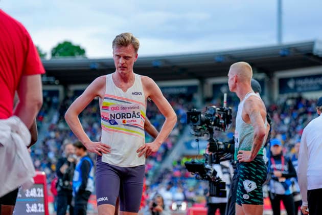 Athletics Bislett Games 2026 Oslo 20260610 Narve Gilje Nordas after the Diamond League mens dream mile at the Bislett Games at Bislett Stadium in Oslo Photo Heiko Junge NTB Oslo Norway EDITORIAL USE ONLY RESTRICTED USE FOR BETTING COMPANIES  Copyright: xHeikoxJungex xNTBx