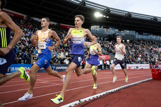 260610 Samuel Pihlström of Sweden competes in men™s dream mile during the Diamond League athletics competition Bislett Games on June 10, 2026 in Oslo. Photo: Jon Olav Nesvold BILDBYRAN COP 217 MM0071 bbeng friidrett friidrott athletics diamond league bislett games 2026 bislett games norge norway sverige