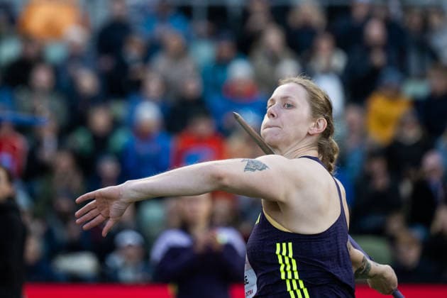 260610 Sigrid Borge of Norway competes in women™s javelin throw during the Diamond League athletics competition Bislett Games on June 10, 2026 in Oslo. Photo: Jon Olav Nesvold BILDBYRAN COP 217 MM0071 bbeng friidrett friidrott athletics diamond league bislett games 2026 bislett games norge norway
