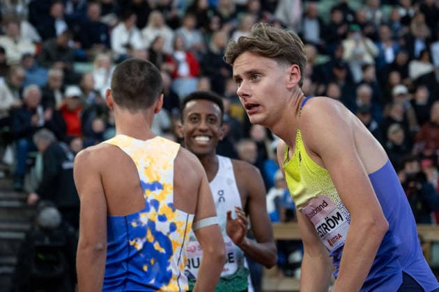 260610 Samuel Pihlström of Sweden looks dejected after men™s dream mile during the Diamond League athletics competition Bislett Games on June 10, 2026 in Oslo. Photo: Jon Olav Nesvold BILDBYRAN COP 217 MM0071 bbeng friidrett friidrott athletics diamond league bislett games 2026 bislett games norge norway depp sverige