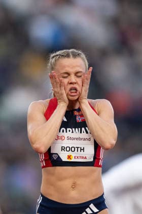 260610 Andrea Rooth of Norway ahead of women™s 400 meter hurdles during the Diamond League athletics competition Bislett Games on June 10, 2026 in Oslo. Photo: Marius Simensen BILDBYRAN COP 238 MM0071 bbeng friidrett friidrott athletics diamond league bislett games 2026 bislett games norge norway
