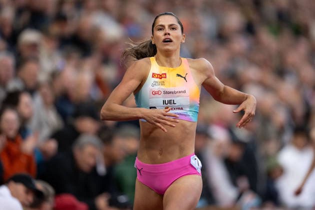 260610 Amalie Iuel of Norway competes in women™s 400 meter hurdles during the Diamond League athletics competition Bislett Games on June 10, 2026 in Oslo. Photo: Marius Simensen BILDBYRAN COP 238 MM0071 bbeng friidrett friidrott athletics diamond league bislett games 2026 bislett games norge norway