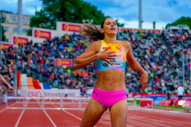 Athletics Bislett Games 2026 Oslo 20260610 Amalie Iuel in the Diamond League womens 400m hurdles event during the Bislett Games at Bislett Stadium in Oslo Photo Heiko Junge NTB Oslo Norway EDITORIAL USE ONLY RESTRICTED USE FOR BETTING COMPANIES  Copyright: xHeikoxJungex xNTBx