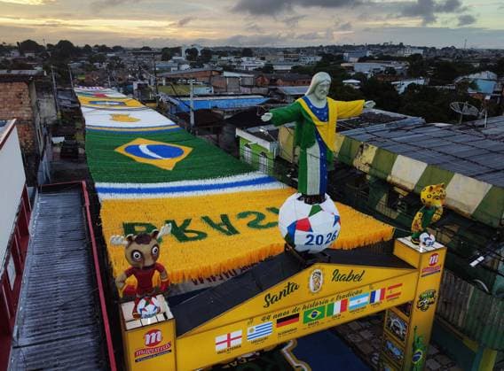 Moradores transformam Rua da Copa para a Copa do Mundo FIFA 2026 em Manaus A view of Santa Isabel Street, known locally as World Cup Street, decorated and painted by residents in celebration of the 2026 FIFA World Cup, WM, Weltmeisterschaft, Fussball in the Praca 14 neighborhood of Manaus, Amazonas state, Brazil, Wednesday, June 10, 2026. Photo: EDMAR BARROS ATO PRESS ESTADoO CONTEÃöDO Manaus Amazonas Brasil  Copyright: xEdmarxBarrosx