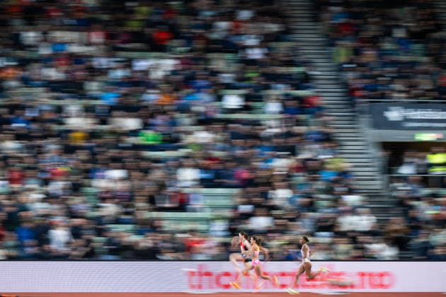 260610 Elisabeth Slettum and Amalie Iuel of Norway compete in women™s 400 meter hurdles during the Diamond League athletics competition Bislett Games on June 10, 2026 in Oslo. Photo: Jon Olav Nesvold BILDBYRAN COP 217 MM0071 bbeng friidrett friidrott athletics diamond league bislett games 2026 bislett games norge norway
