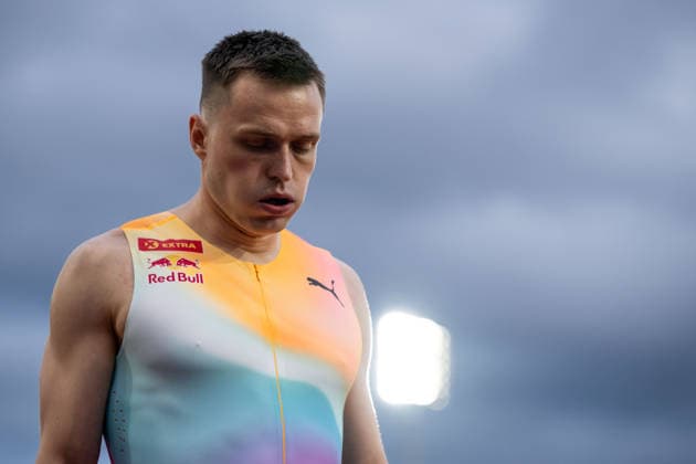 260610 Karsten Warholm of Norway ahead of men™s 400 meter hurdles during the Diamond League athletics competition Bislett Games on June 10, 2026 in Oslo. Photo: Marius Simensen BILDBYRAN COP 238 MM0071 bbeng friidrett friidrott athletics diamond league bislett games 2026 bislett games norge norway depp