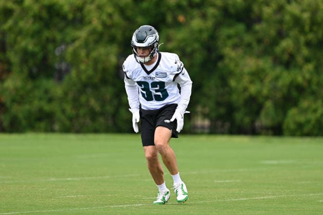 PHILADELPHIA, PA - JUNE 10: Philadelphia Eagles cornerback Cooper DeJean 33 is shown during the Philadelphia Eagles off season minicamp on June 10th, 2026 at the Jefferson Health Training Complex in Philadelphia, PA. (Photo by Terence Lewis Icon Sportswire) NFL, American Football Herren, USA JUN 10 Philadelphia Eagles Minicamp EDITORIAL USE ONLY Icon260610015