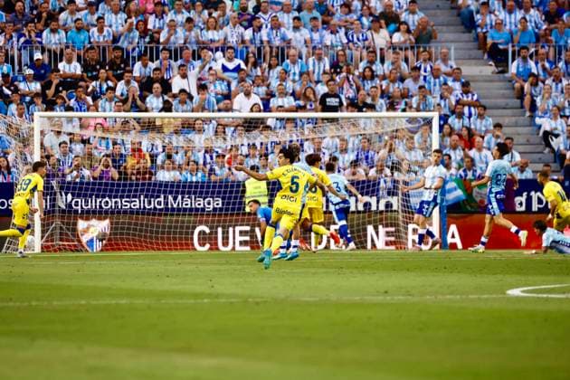 ESP: LaLiga Hypermotion playoff Malaga v UD Las Palmas Jese Rodriguez scores goal to Las Palmas and celebrating during LaLiga Hypermotion playoff semifinal between Malaga v UD Las Palmas played at La Rosaleda Stadium in Las Malaga, on June 10, 2026 in Spain; Spain Futbol