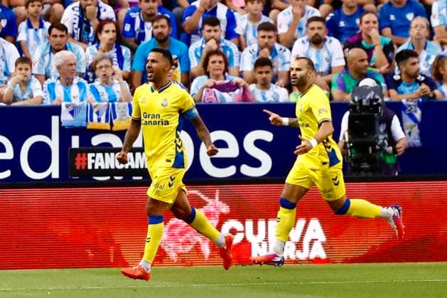 ESP: LaLiga Hypermotion playoff Malaga v UD Las Palmas Jese Rodriguez scores goal to Las Palmas and celebrating during LaLiga Hypermotion playoff semifinal between Malaga v UD Las Palmas played at La Rosaleda Stadium in Las Malaga, on June 10, 2026 in Spain; Spain Futbol