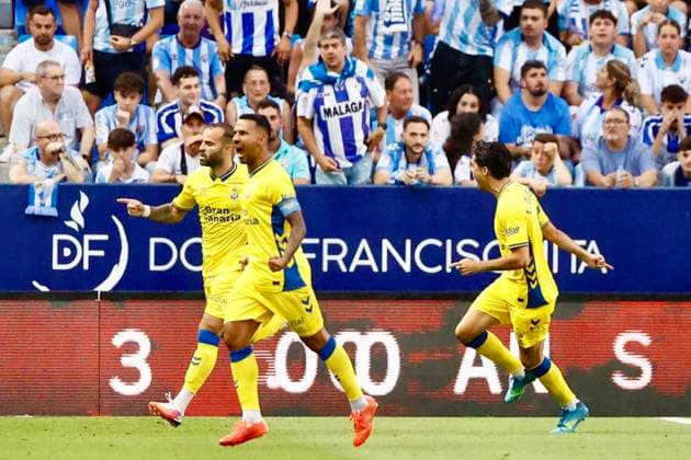 ESP: LaLiga Hypermotion playoff Malaga v UD Las Palmas Jese Rodriguez scores goal to Las Palmas and celebrating during LaLiga Hypermotion playoff semifinal between Malaga v UD Las Palmas played at La Rosaleda Stadium in Las Malaga, on June 10, 2026 in Spain; Spain Futbol
